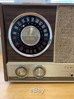 Vintage Zenith AM/FM Stereo Radio Stereophonic Model MJ1035 Tube 1960's Works