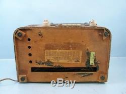 Vintage Zenith Am/sw Tube Radio Receiver Model 5678 Black Dial Art Deco Bakelite