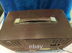 Vintage Zenith Bakelite Art Deco Tube Dial Radio Model S-17366 Fully working