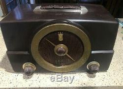 Vintage Zenith Bakelite Tube AM/FM Radio H725 45 Watts Working