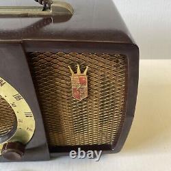 Vintage Zenith Bakelite Tube Dial Radio Made in USA Model S-17366 Tested Works