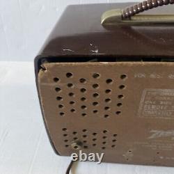 Vintage Zenith Bakelite Tube Dial Radio Made in USA Model S-17366 Tested Works