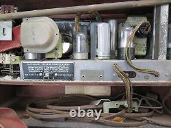 Vintage Zenith Bomber Tube Radio Shortwave Portable Wavemagnet untested