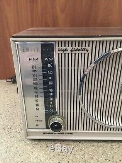 Vintage Zenith C845 High Fidelity AM/FM Table Top Tube Radio Works