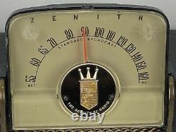 Vintage Zenith G503-Y Flip Up Dial Portable AM Tube Radio 1950s Era Working USA