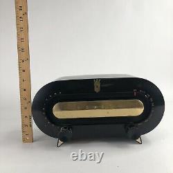 Vintage Zenith H511 S-17697 AM Tube Radio Black Gold For Display/Parts Only