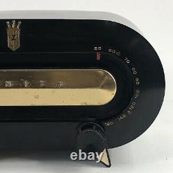 Vintage Zenith H511 S-17697 AM Tube Radio Black Gold For Display/Parts Only