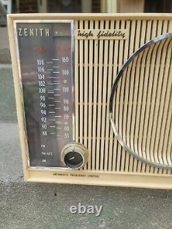 Vintage Zenith H845 AM-FM Wood Cabinet Tube Table Radio High Fidelity -PARTS