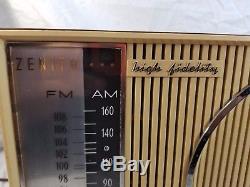 Vintage Zenith High Fidelity AM FM Long Distance Tube Radio H845 8H20 Table Mod