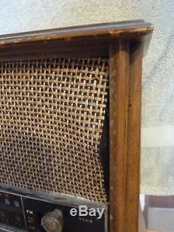 Vintage Zenith K731 Wood Art Deco Tube AM/FM Radio 1950's Working Retro