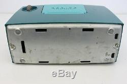 Vintage Zenith L505 Vintage 1953 Portable Tube Radio with Wave Magnet Blue Color