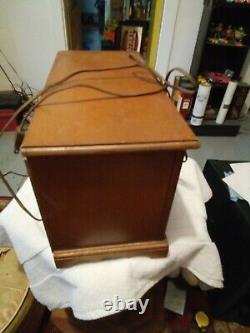 Vintage Zenith Long Distance AM/FM TUBE Radio Wooden Cabinet S-58040 tested