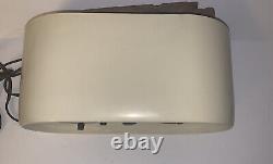 Vintage Zenith Model 5G03 G-516 Owl Eye Tube Radio Bakelite Art Deco White READ