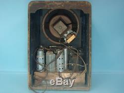 Vintage Zenith Model 5R135 Black Dial Bakelite Knobs Art Deco Tombstone Radio