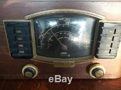 Vintage Zenith Model 6S632 Tabletop Tube Radio For Restoration
