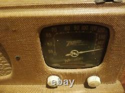Vintage Zenith Model 6-G-501M Universal Portable Radio Working! Wavemagnet