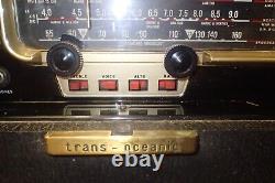 Vintage Zenith Model B600 Chasis Trans-Oceanic with Antenna & Schematic Diagram