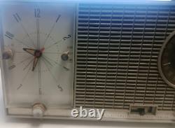 Vintage Zenith Model J727 Clock Radio 7 TUBES JUBILEE 1963 STONE GREY-TESTED