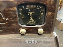 Vintage Zenith Portable Radio 6G501L 1941 AM Radio Power Tested FREE SHIP