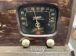 Vintage Zenith Portable Radio 6G501L 1941 AM Radio Power Tested FREE SHIP