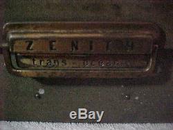 Vintage Zenith Radio Wave Magnet Trans Oceanic Original