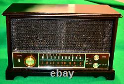 Vintage Zenith S-58040 Updated Bluetooth Conversion Radio in BK Wooden Cabinet