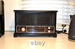 Vintage Zenith S-58040 Updated Bluetooth Conversion Radio in BK Wooden Cabinet