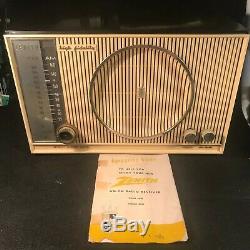Vintage Zenith Super Interlude C845Y AM/FM Table Radio withOriginal Manual WORKS