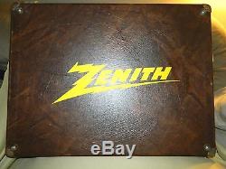 Vintage Zenith TV Radio Repairman Tool Box RCA Tube Case Box Advertising Brown