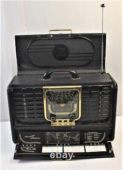 Vintage Zenith TransOceanic 8G005YT Tube Radio, 1947 w 3 Antennas, Ext Cord, etc