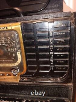 Vintage Zenith TransOceanic Tube Radio, 1947 Case And Antenna Nice Untested RG4