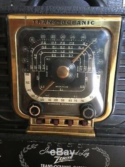 Vintage Zenith Trans Oceanic Clipper Model 8G005 Shortwave Radio