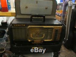 Vintage Zenith Trans-Oceanic H500 Radio Works! 1950's Tube Radio