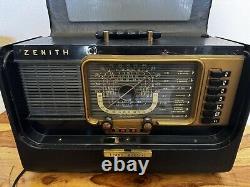 Vintage Zenith Trans Oceanic Model H500 Shortwave Radio With 2 Manuals