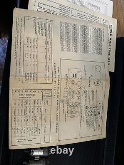 Vintage Zenith Trans Oceanic Model H500 Shortwave Radio With 2 Manuals