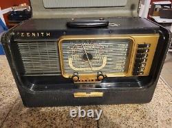 Vintage Zenith Trans Oceanic Model H500 Shortwave Radio Working Loud Hum #2