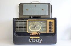 Vintage Zenith Trans-Oceanic Portable Tube Radio Non Working
