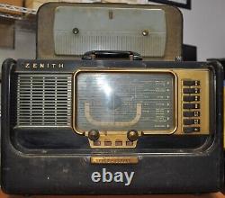 Vintage Zenith Trans-Oceanic Transoceanic Wave Magnet H500 Radio 5H40 Works