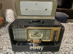 Vintage Zenith Trans Oceanic Tube Radio Model H500 Shortwave & AM Works