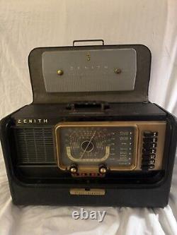 Vintage Zenith Trans Oceanic Wave Magnet H-500 Multi-Band Tube Radio Nice