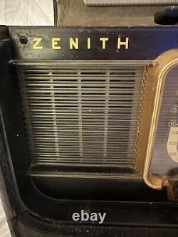 Vintage Zenith Trans Oceanic Wave Magnet H-500 Multi-Band Tube Radio Nice