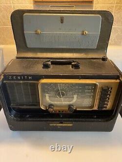 Vintage Zenith Trans Oceanic Wave Magnet Radio Model H500 Untested Black