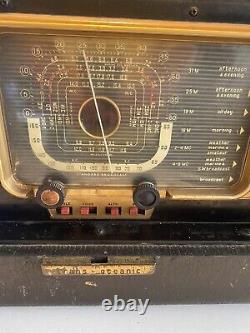 Vintage Zenith Trans Oceanic Wave Magnet Radio Model H500 Untested Black