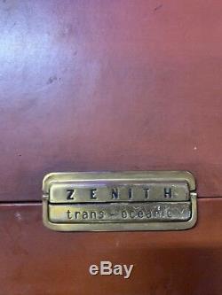 Vintage Zenith Trans Oceanic Wave Magnet Radio With Rare Wood Body L600 Rare