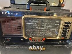 Vintage Zenith Trans Oceanic Wave Magnet Radio Working