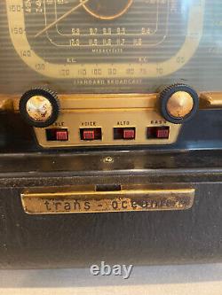 Vintage Zenith Trans Oceanic Wave Magnet Tube Radio Works Great Video Attached