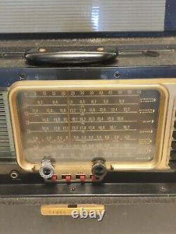 Vintage Zenith Trans Oceanic Wave Magnet Y600 Radio For Parts Turns On Read