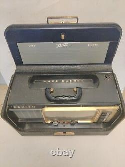 Vintage Zenith Trans Oceanic Wave Magnet Y600 Radio For Parts Turns On Read