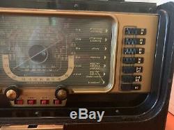 Vintage Zenith Trans-Oceanic Wavemagnet tube radio sw multi-band portable H500