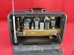 Vintage Zenith Trans-oceanic Wavemagnet Tube Radio Sw Multi-band Portable Case